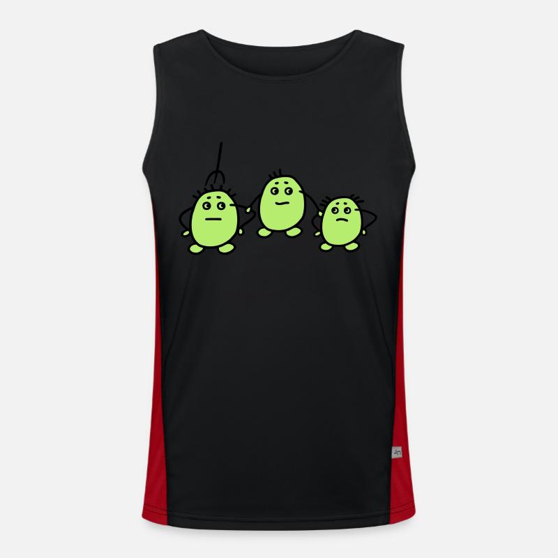 3 potatoes with fork - V2 Men's Functional Contrast Tank Top 