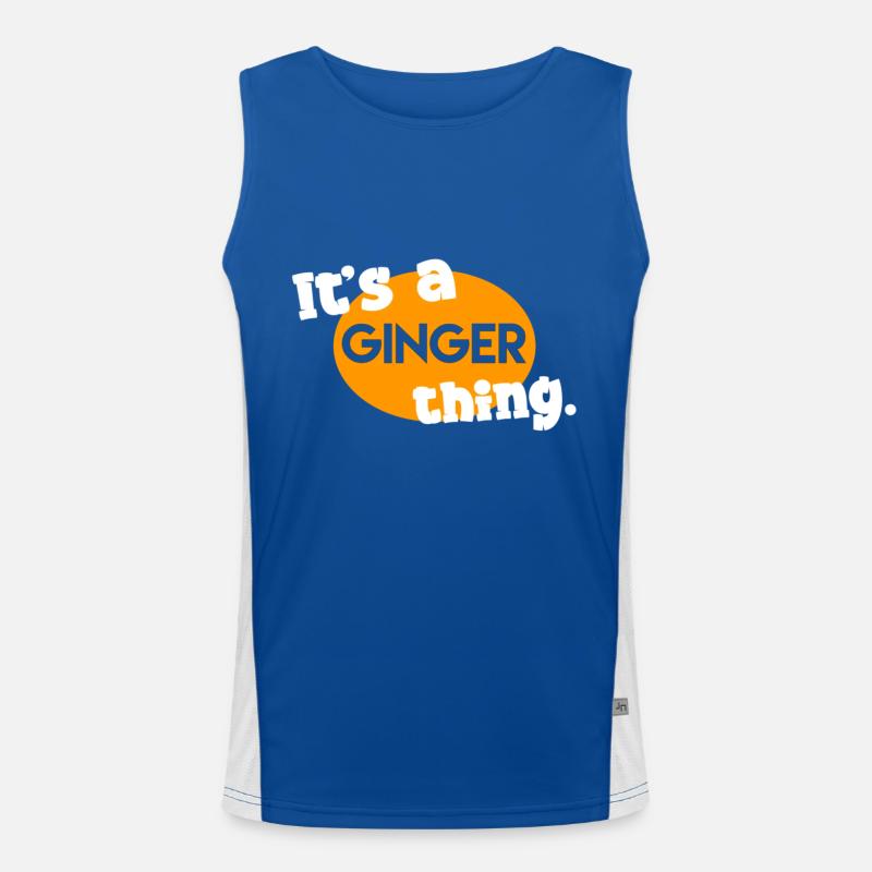 Es ist eine Ingwer-Sache. Funktionelles Kontrast-Tank Top für Männer 