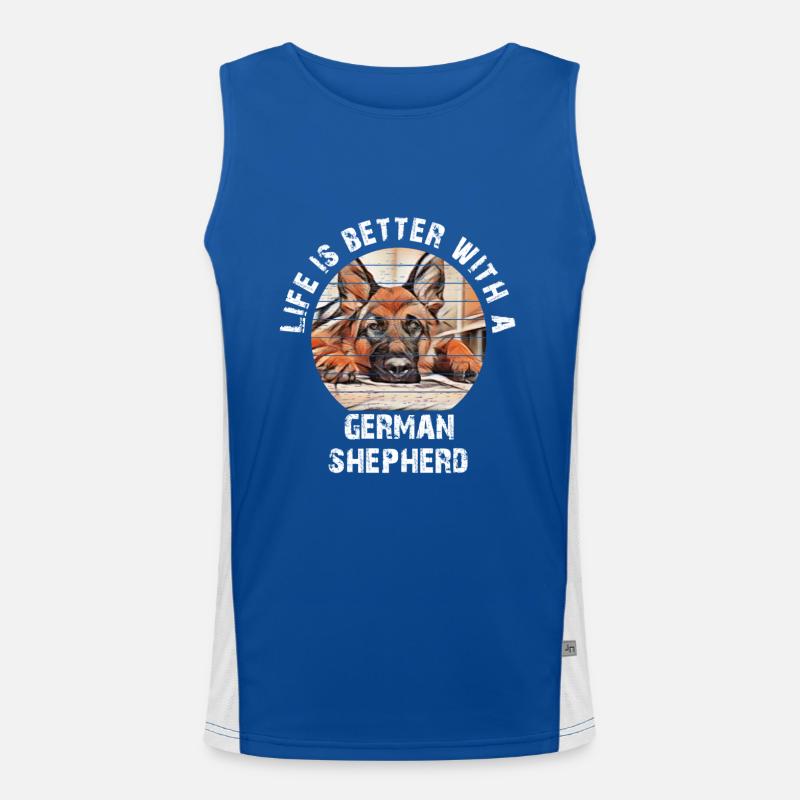 German Shepherd Men's Functional Contrast Tank Top 