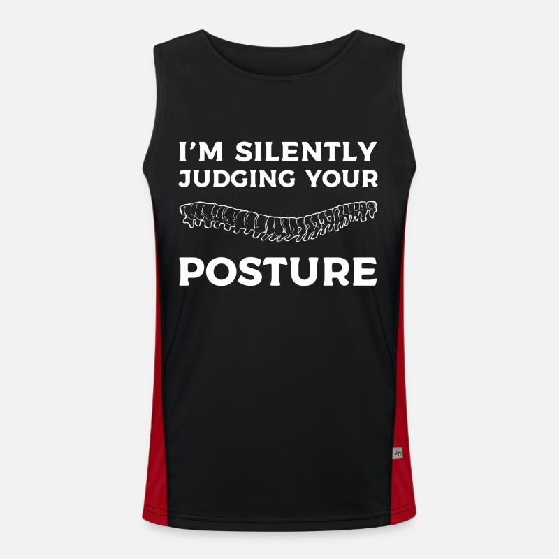 Physiotherapy Physiotherapist Chiropractic Chiro - Men's Functional Contrast Tank Top  - black/red