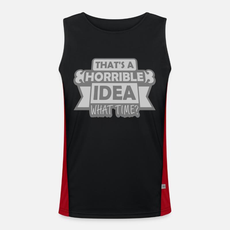 Thats a horrible Idea Men's Functional Contrast Tank Top 