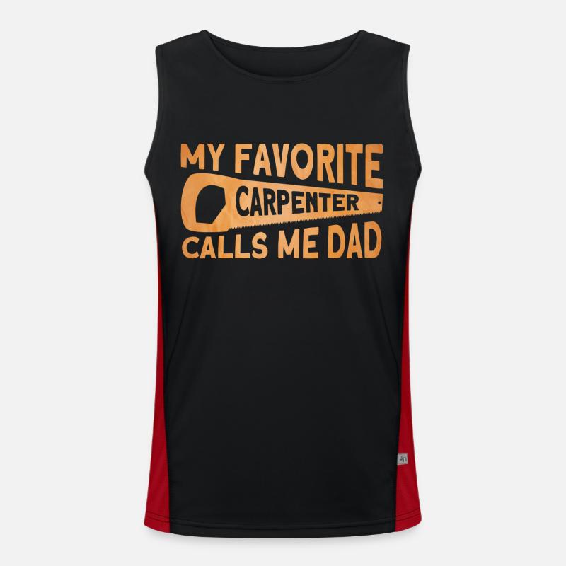 Preferred Carpenter Father Carpenter Father Men's Functional Contrast Tank Top 