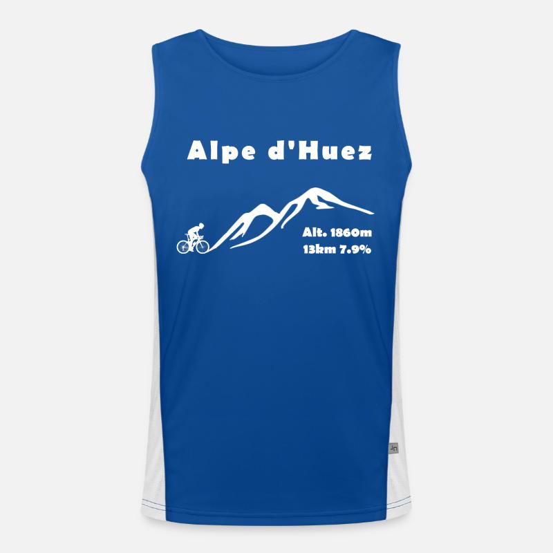 Alpe d'Huez Funktionelles Kontrast-Tank Top für Männer 