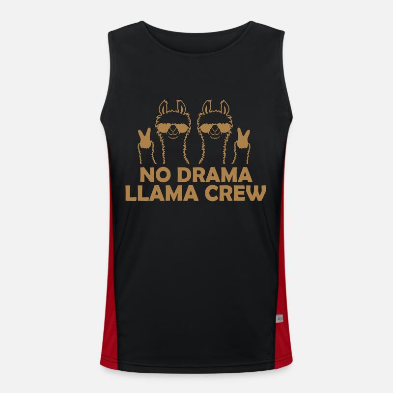 No Drama Llama Crew Men's Functional Contrast Tank Top 