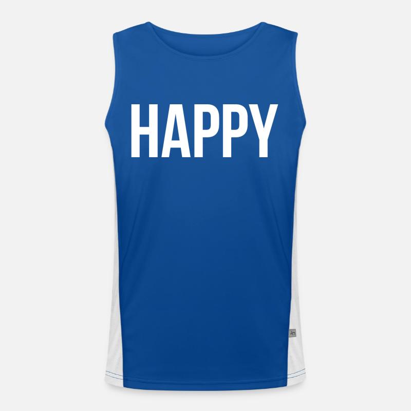 Heureux - Soyez simplement joyeux Débardeur respirant contrasté Homme 