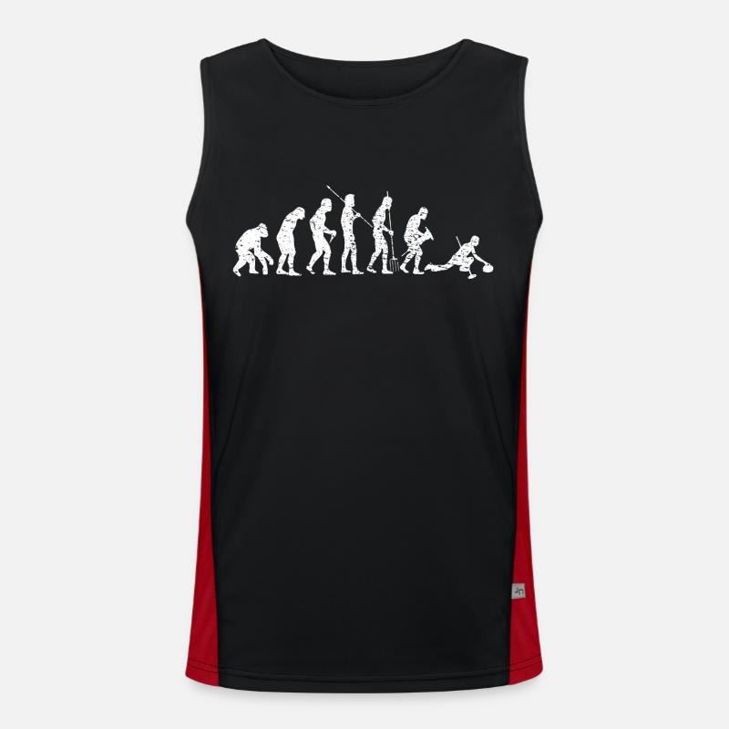 Curling Stein Curl Geschenk Curler Curlingstein Funktionelles Kontrast-Tank Top für Männer 