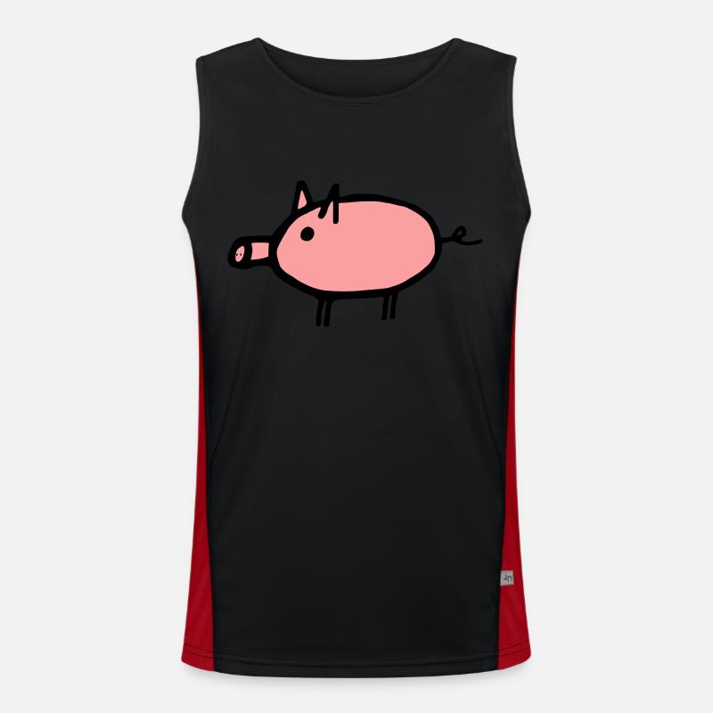 Cochon Débardeur respirant contrasté Homme 