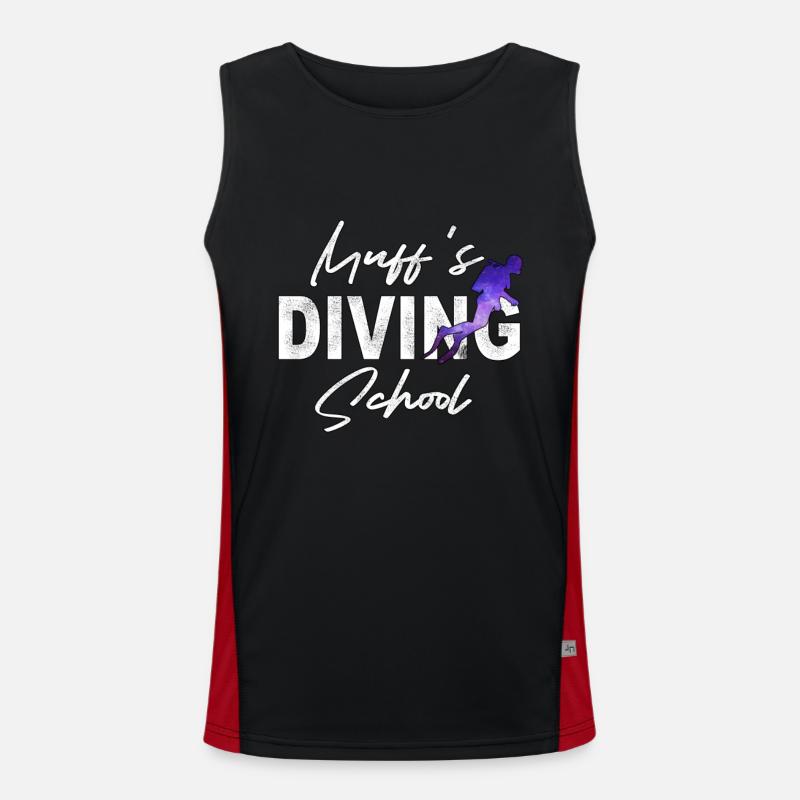 Muff's diving school Men's Functional Contrast Tank Top 
