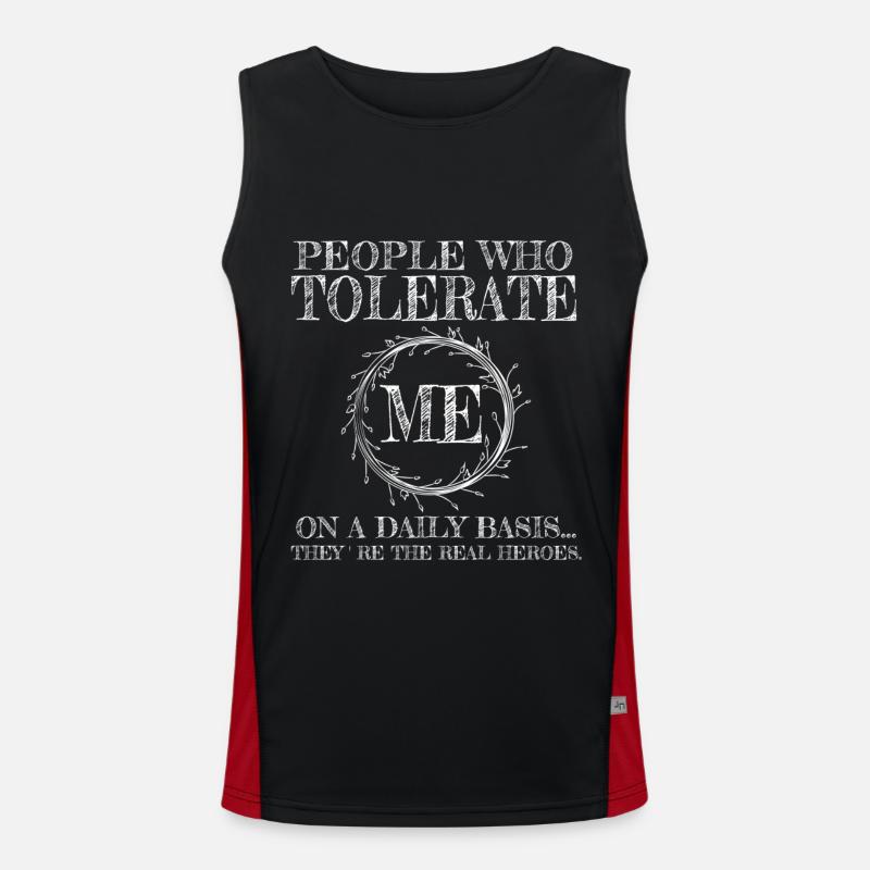 People Who Tolerate Me On A Daily Basis Sarcastic Men's Functional Contrast Tank Top 