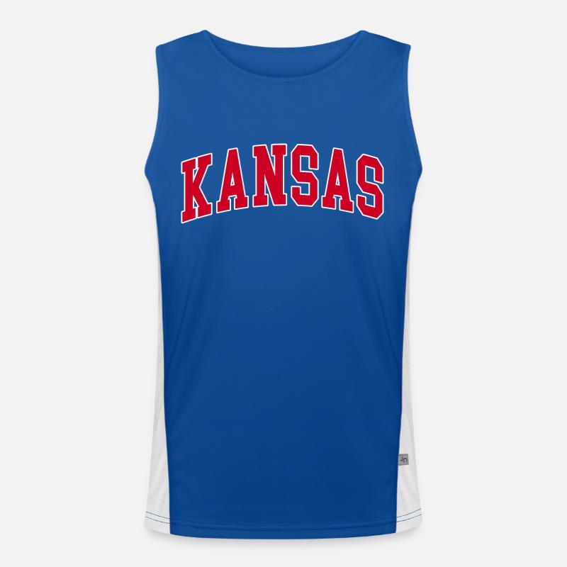 Kansas rouge blanc Débardeur respirant contrasté Homme 