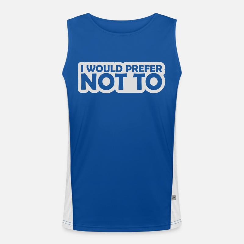 I prefer not to Men's Functional Contrast Tank Top 