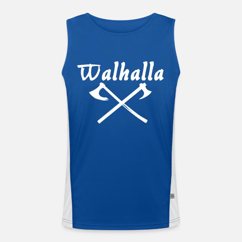 Walhalla weiß Funktionelles Kontrast-Tank Top für Männer 