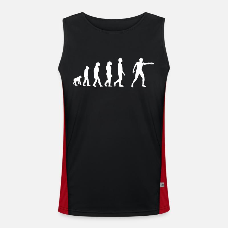 Discus Throw Evolution - Men's Functional Contrast Tank Top  - black/red