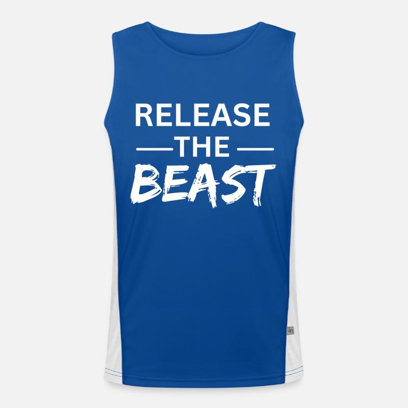 Body building muscle building strength training workout Men's Functional Contrast Tank Top 