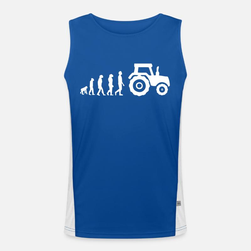 evolution tractor Men's Functional Contrast Tank Top 