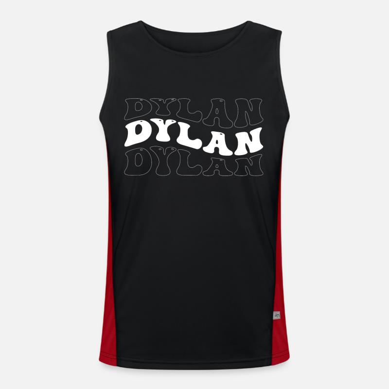 Funny Dylan Groovy 4 Men Women Cool Dylan Tie Dye Men's Functional Contrast Tank Top 
