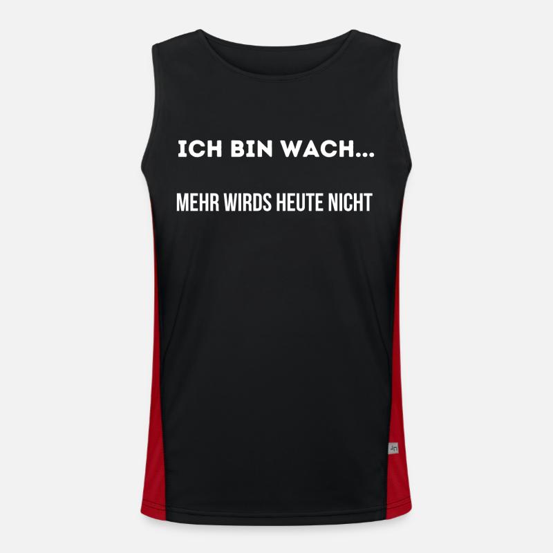 Ich bin Wach Funktionelles Kontrast-Tank Top für Männer 