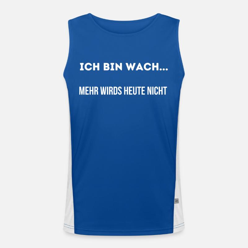 Ich bin Wach Funktionelles Kontrast-Tank Top für Männer 