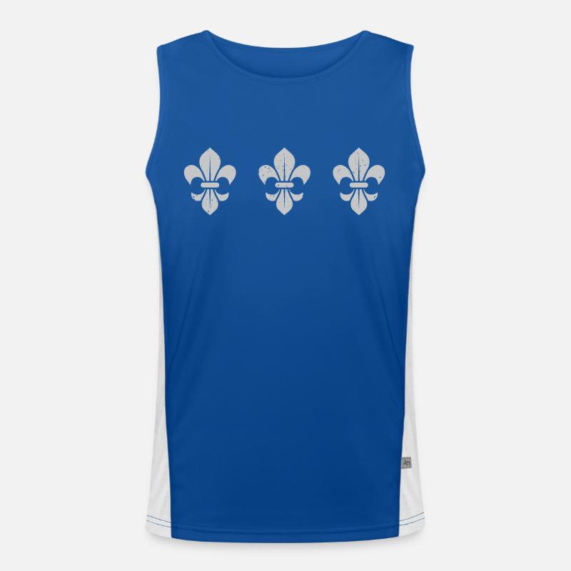 Fleur de Lys / 3 Men's Functional Contrast Tank Top 