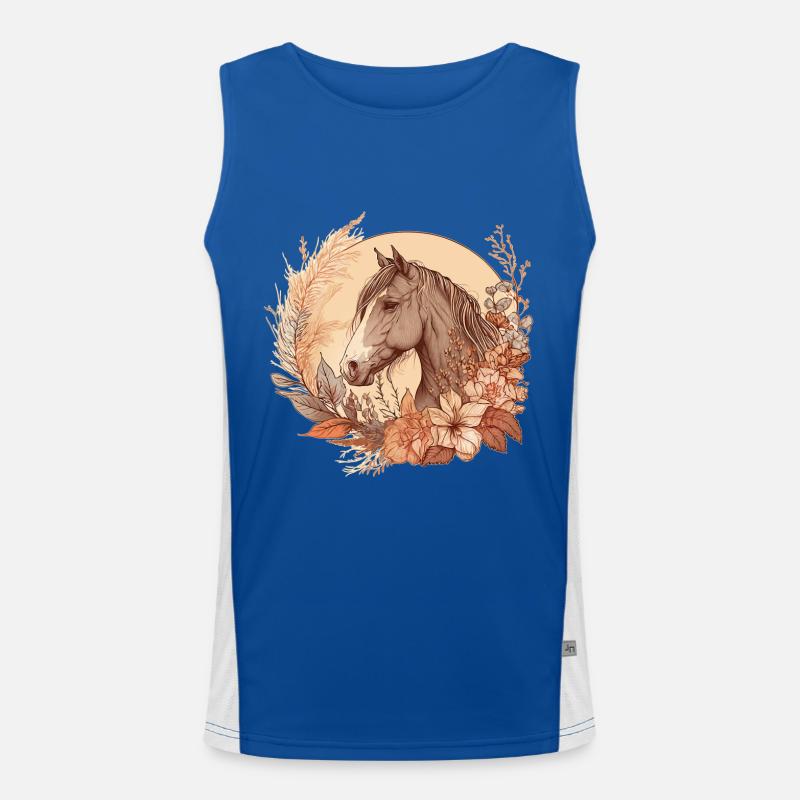 Pferd Boho Funktionelles Kontrast-Tank Top für Männer 