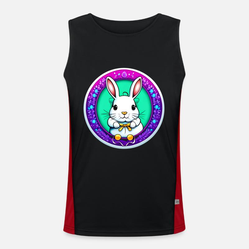 flashy Easter motif Men's Functional Contrast Tank Top 