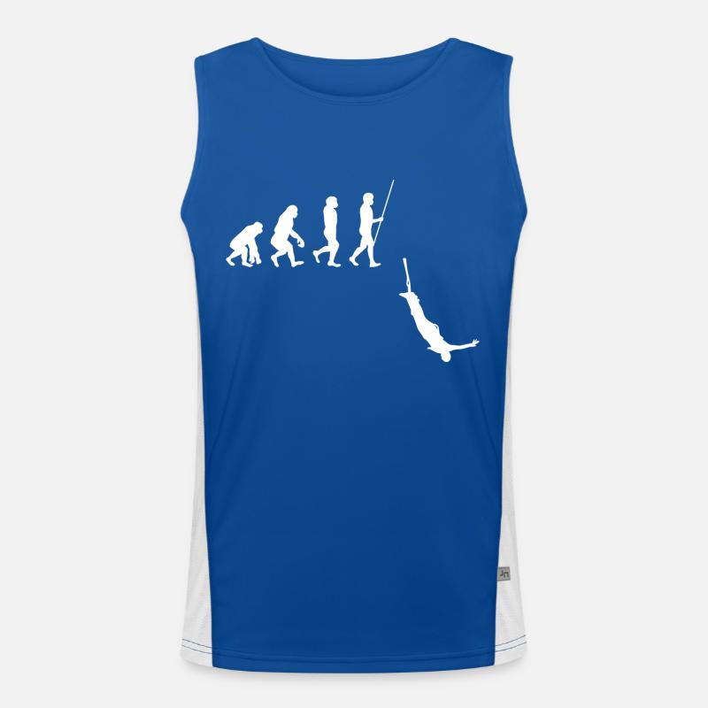 Bungee Jumping Evolution Sport Fun Funktionelles Kontrast-Tank Top für Männer 