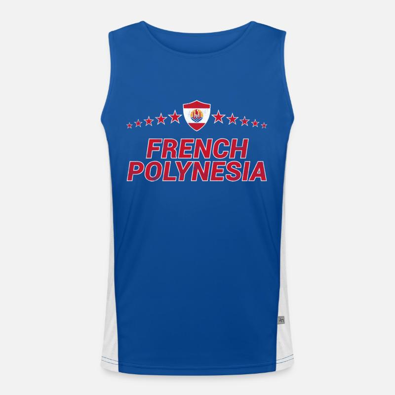 French Polynesia Men's Functional Contrast Tank Top 