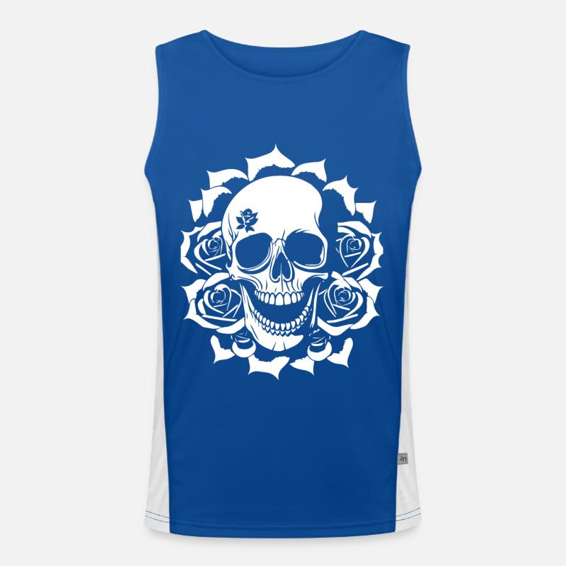 Horror Schädel Schädel Kunst Schädel Gothic Heavy Metal Funktionelles Kontrast-Tank Top für Männer 
