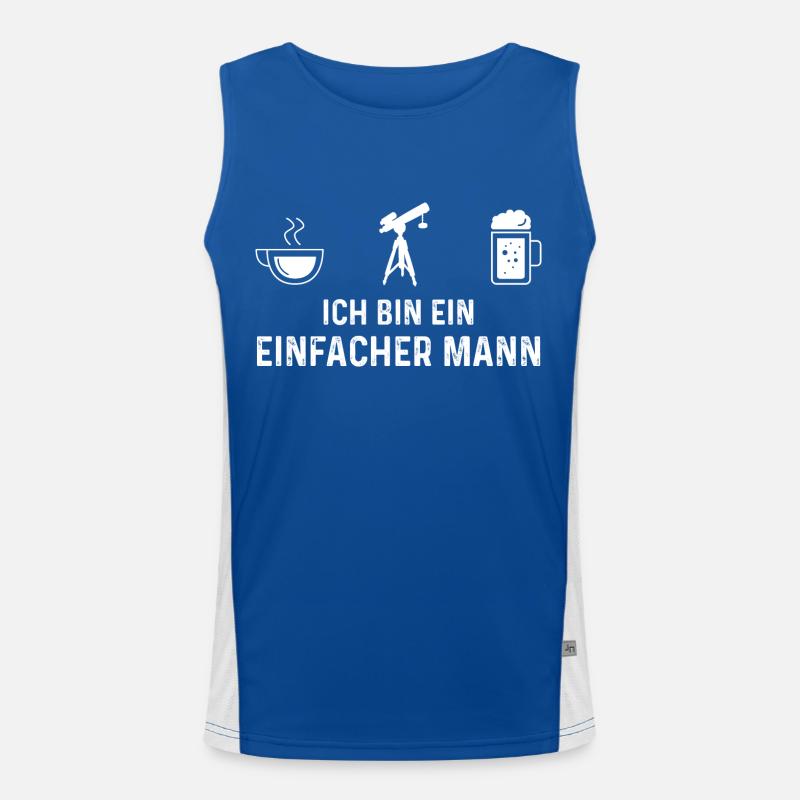 Ich Bin Ein Einfacher Mann - Bierastronomie - Funktionelles Kontrast-Tank Top für Männer 