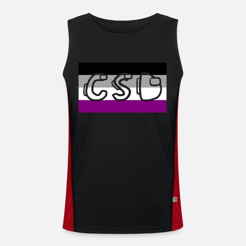 asexual pride csd Men's Functional Contrast Tank Top 