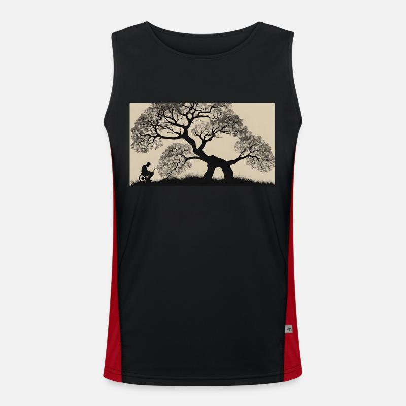 Baum der Erinnerung Funktionelles Kontrast-Tank Top für Männer 