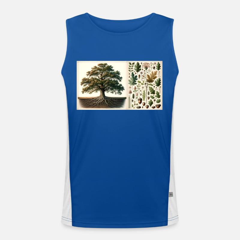 Oak Tree Botanical Men's Functional Contrast Tank Top 