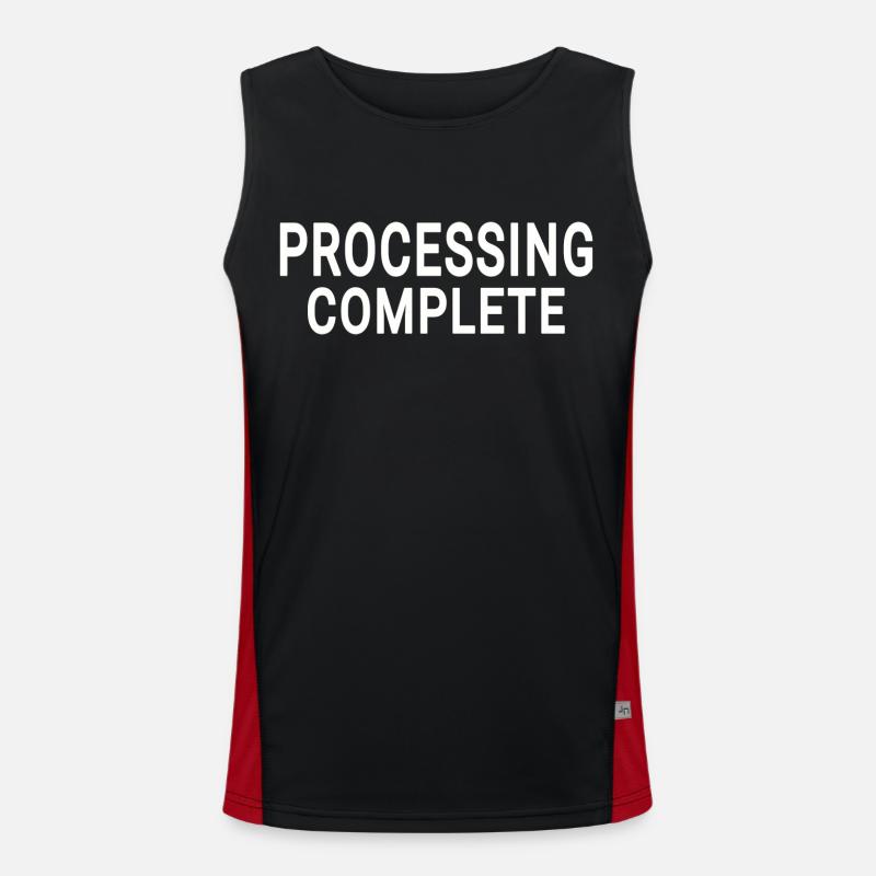 Processing complete - Men's Functional Contrast Tank Top  - black/red