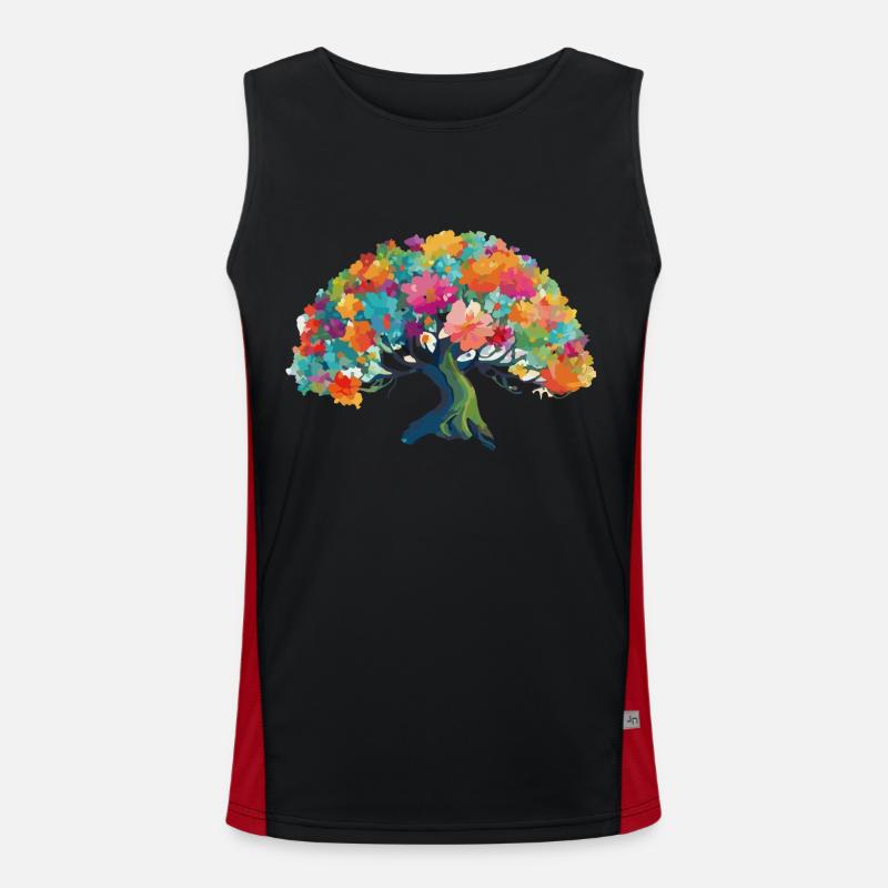 Baum Funktionelles Kontrast-Tank Top für Männer 