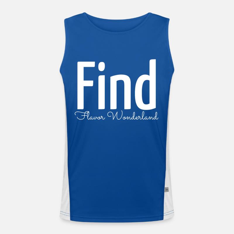 statement curious exploration culinary magic fun Funktionelles Kontrast-Tank Top für Männer 