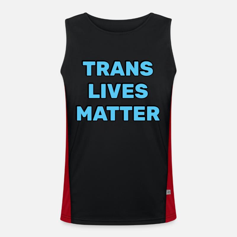 Trans-Leben zählen Funktionelles Kontrast-Tank Top für Männer 