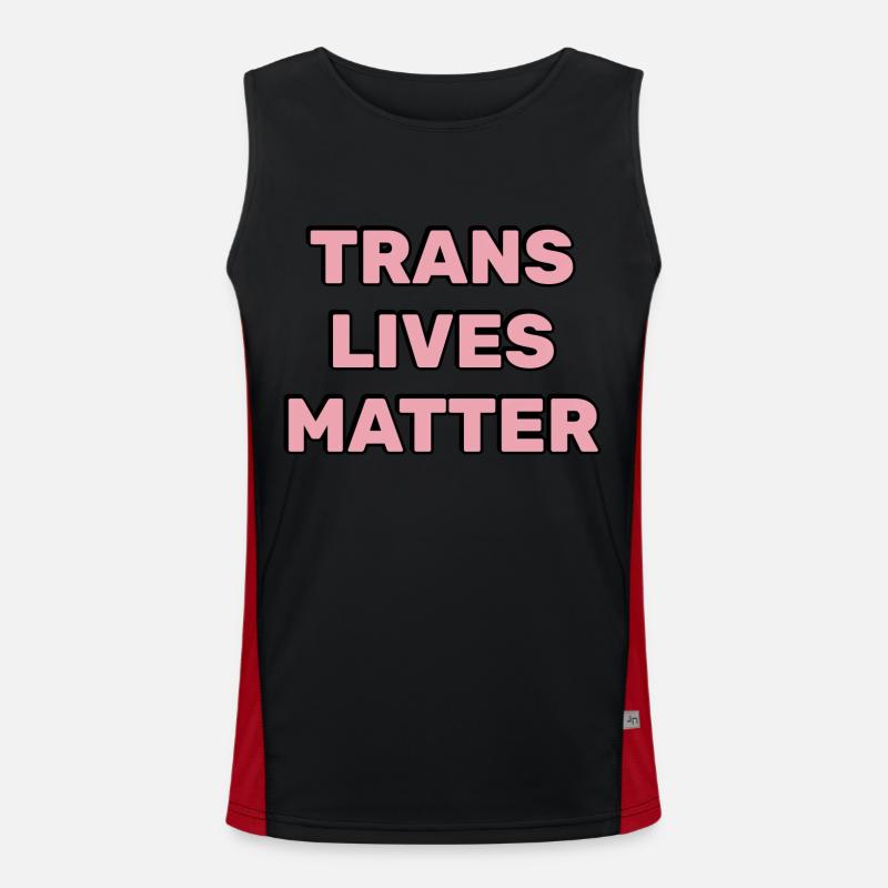 Trans lives matter Men's Functional Contrast Tank Top 
