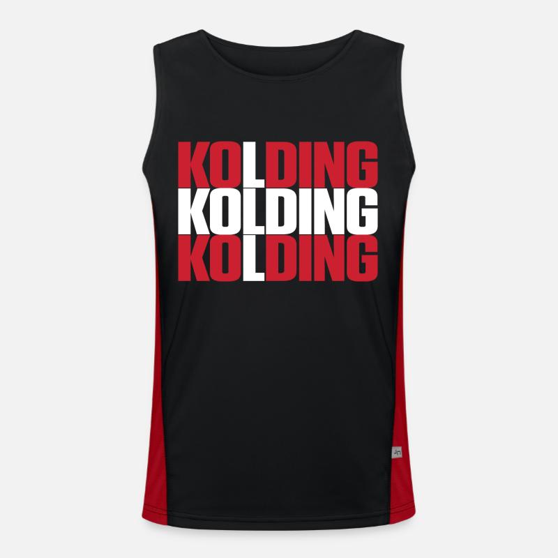 Kolding Danemark Drapeau Débardeur respirant contrasté Homme 