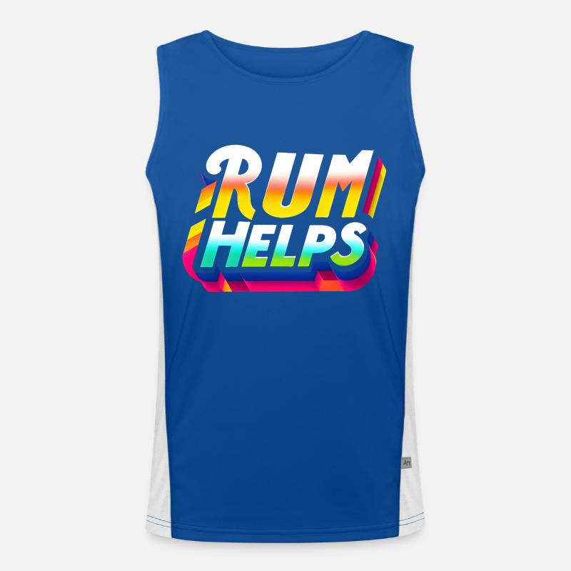 Rum Helps 9 Funktionelles Kontrast-Tank Top für Männer 