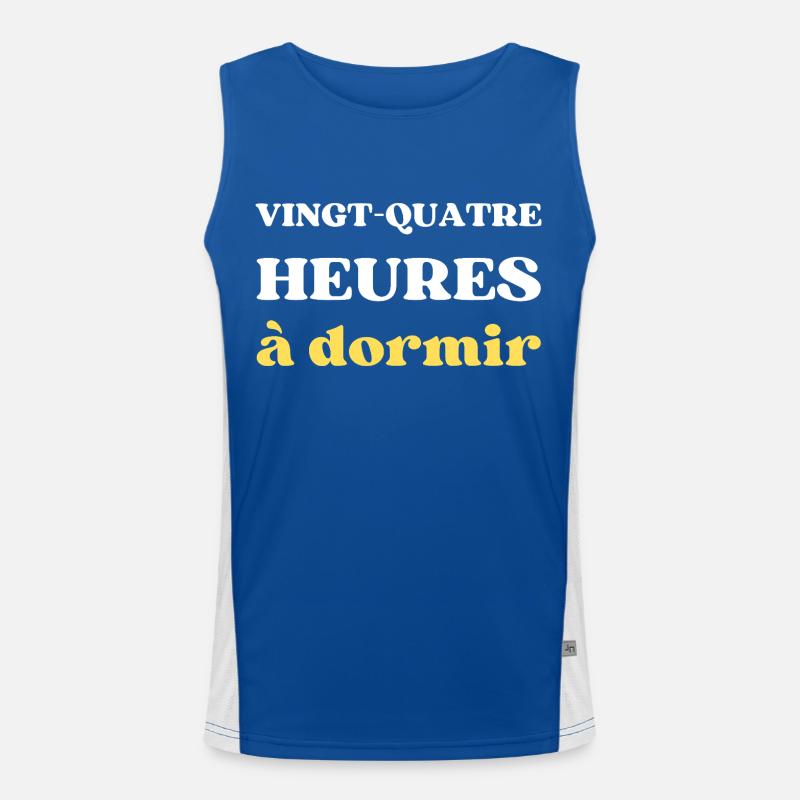 VINGT QUATRE HEURES à dormir Débardeur respirant contrasté Homme 