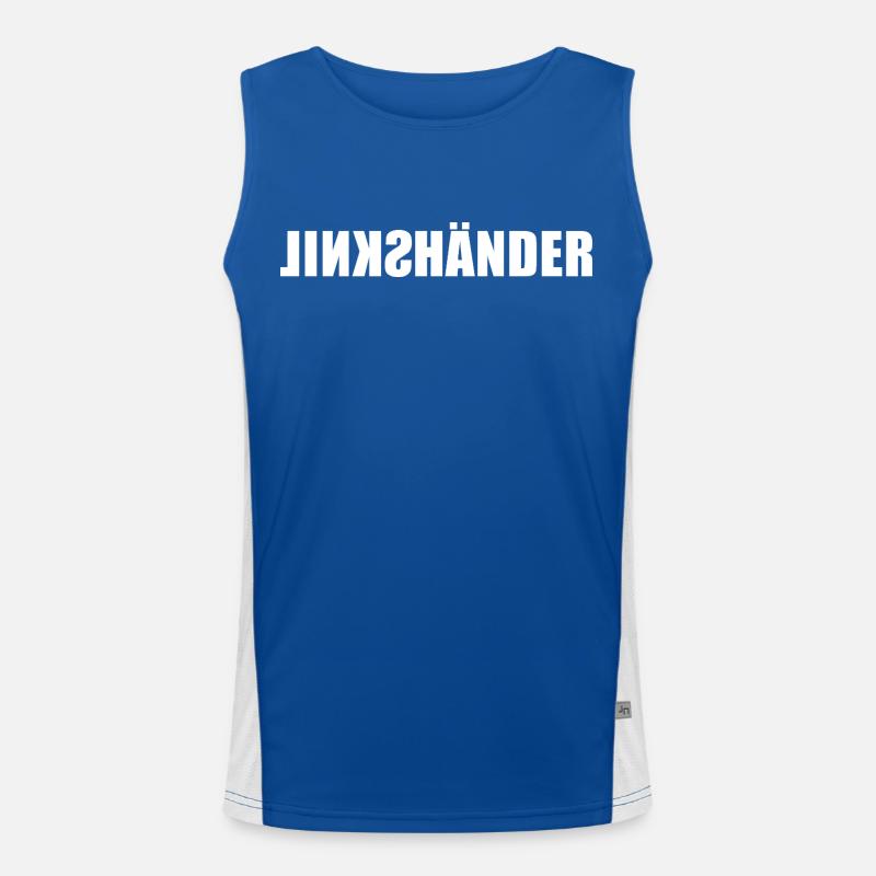 Left-handed - with left - mirror writing Men's Functional Contrast Tank Top 
