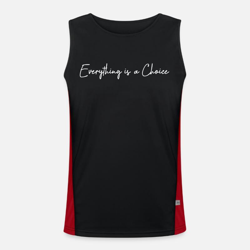 Everything is a choice - Men's Functional Contrast Tank Top  - black/red