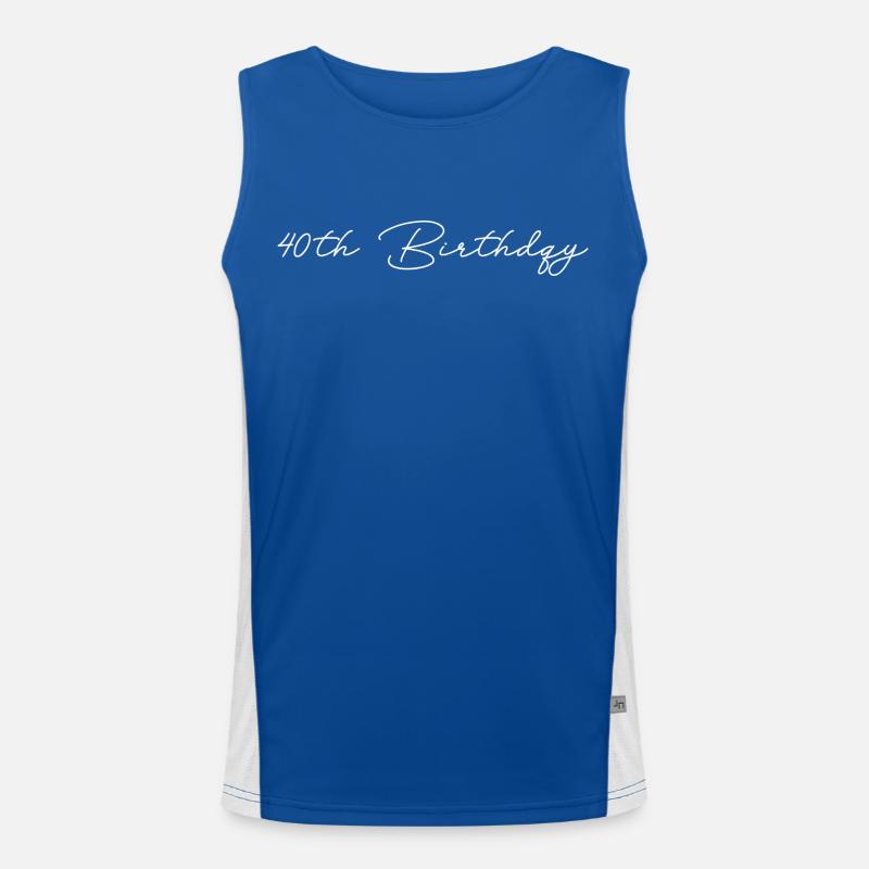 40th birthday Men's Functional Contrast Tank Top 