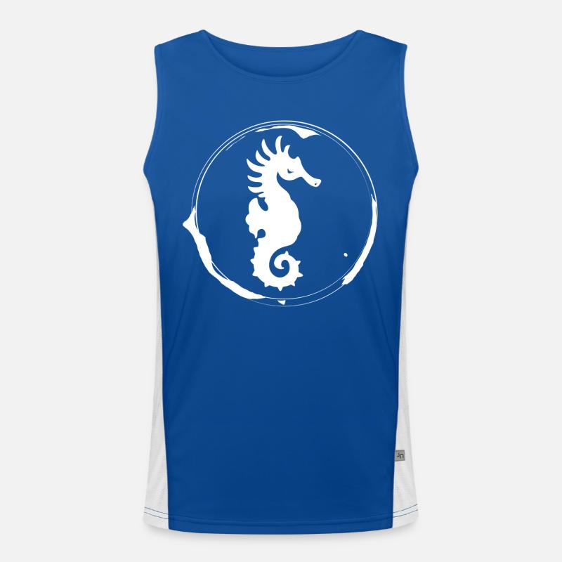 Seepferd Funktionelles Kontrast-Tank Top für Männer 
