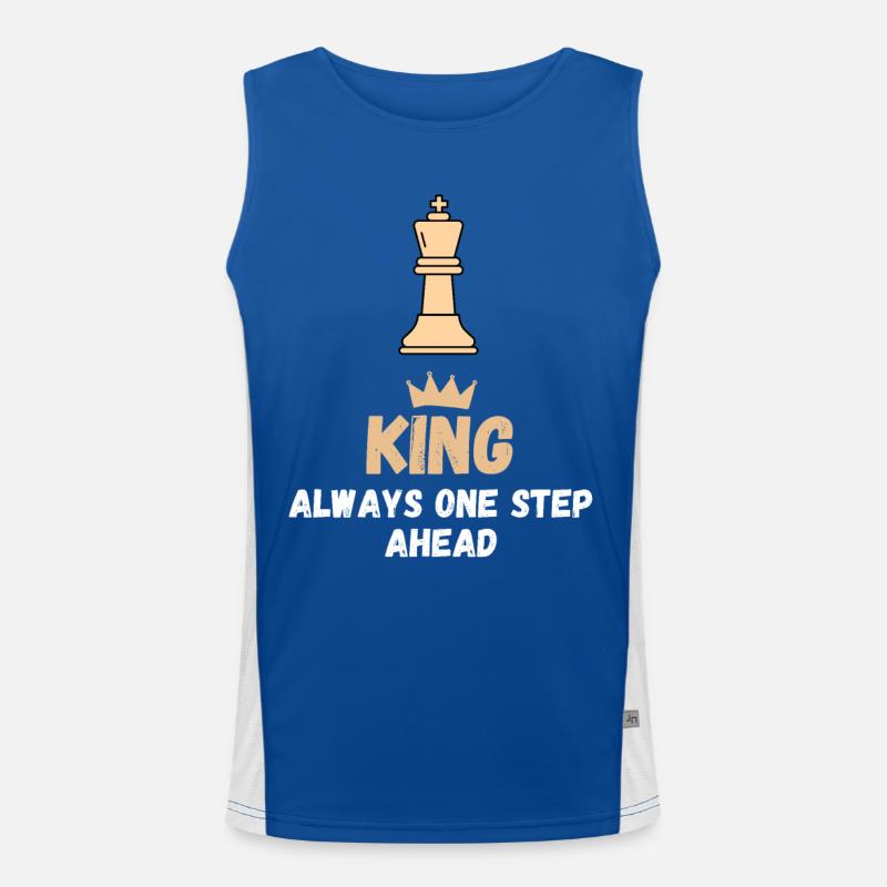 Chess Saying Gift Checkmate Queens Gambit Men's Functional Contrast Tank Top 