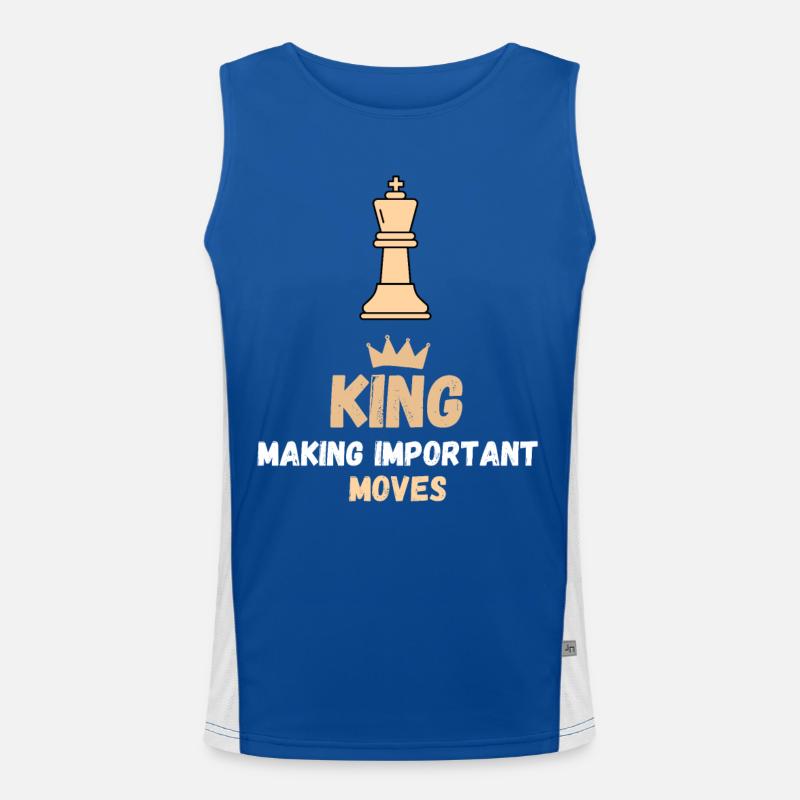 Chess Saying Gift Checkmate Queens Gambit Men's Functional Contrast Tank Top 