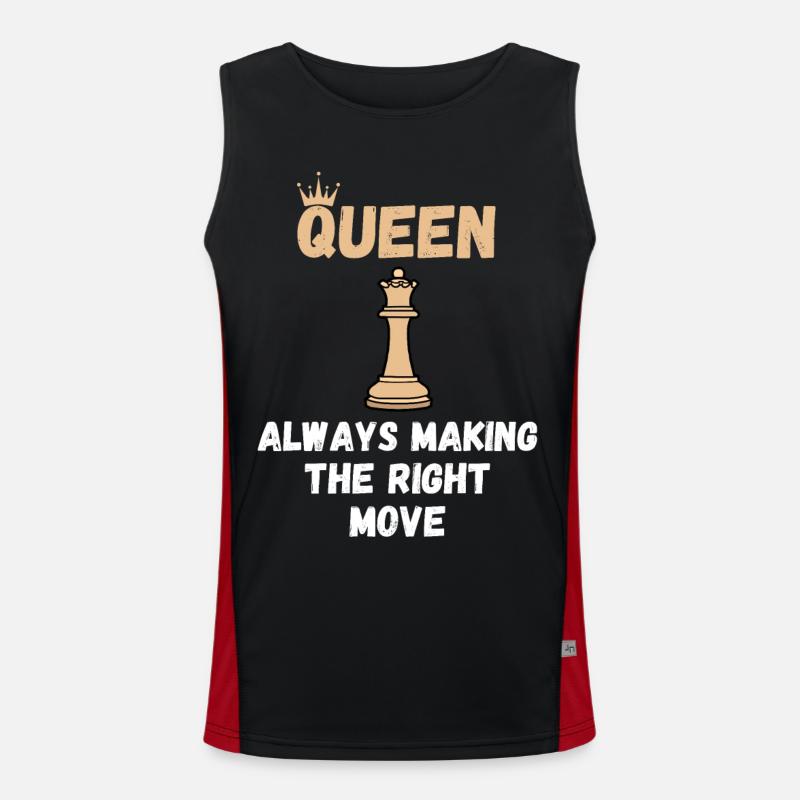 Chess Saying Gift Checkmate Queens Gambit Débardeur respirant contrasté Homme 