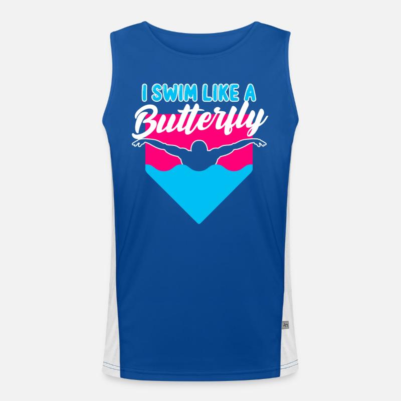 Lustiges Schwimmen Funktionelles Kontrast-Tank Top für Männer 