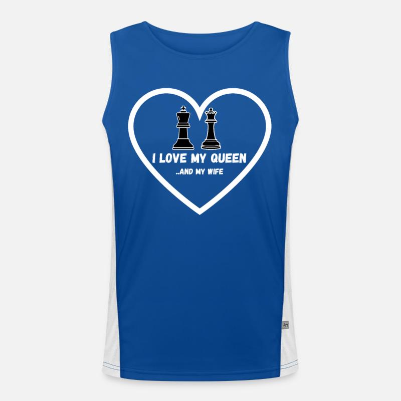 Chess Saying Gift Relation Queens Gambit Débardeur respirant contrasté Homme 