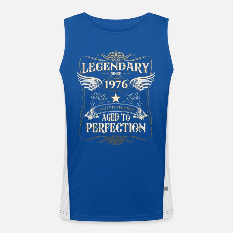Legendär seit 1976 46. Geburtstag Geschenk Awesome Funktionelles Kontrast-Tank Top für Männer 